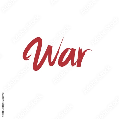 war text on white background