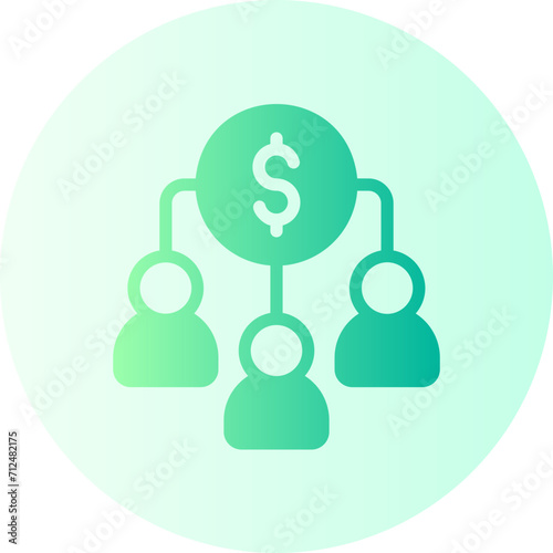 crowdfunding gradient icon