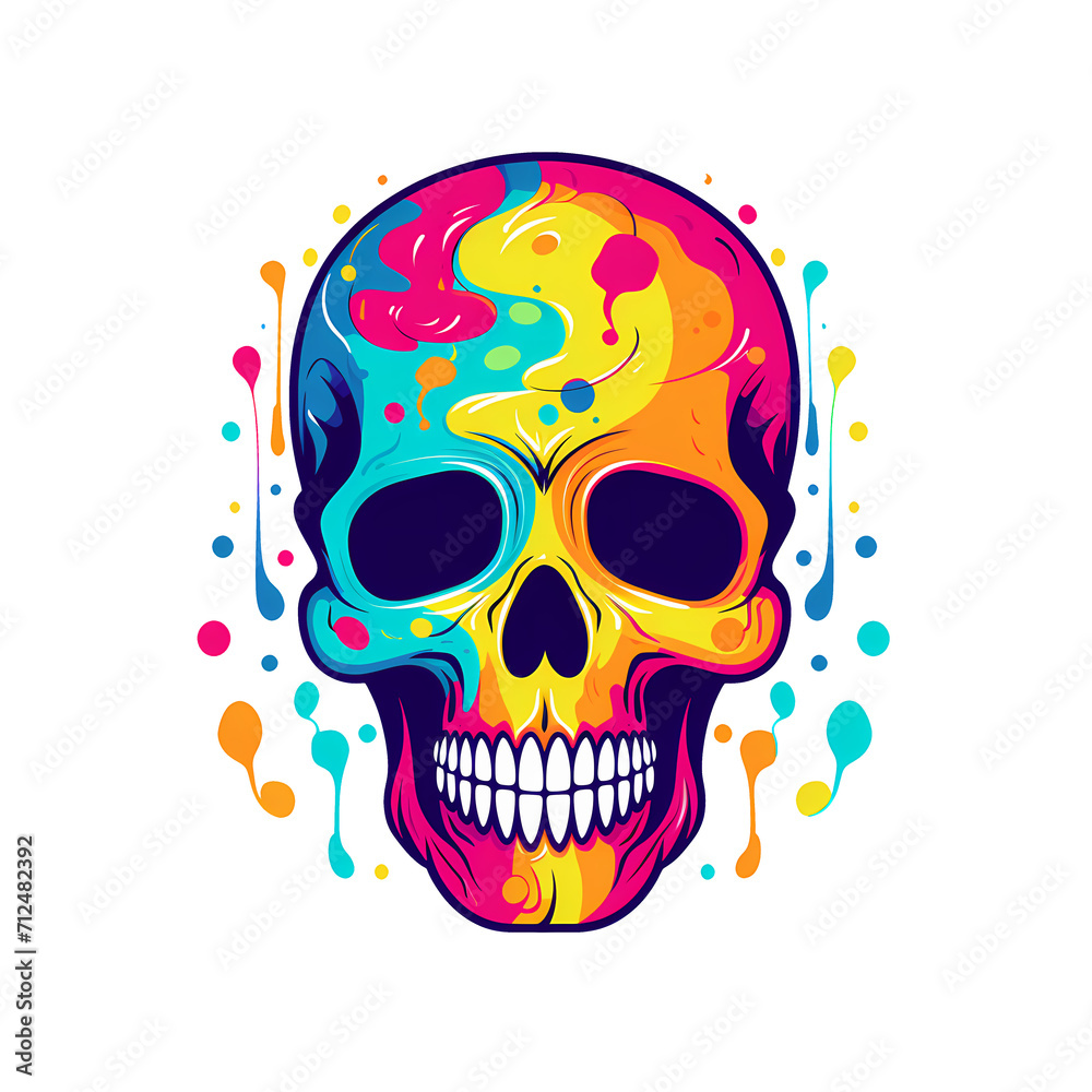 Fototapeta premium Skull art illustrations for stickers, tshirt design, poster etc