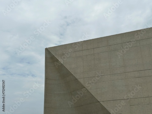 Low angle view of modern building Xie Zilong Photography Museum