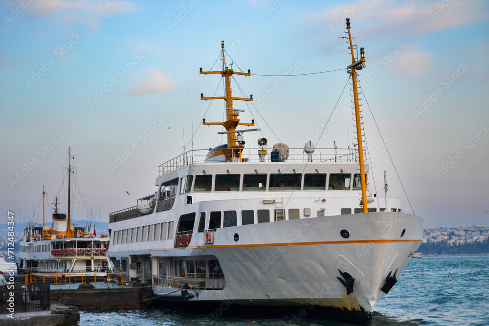 ferry in the harbor, besiktas istanbul