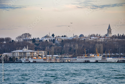 topkapi palace, byzantian walls and ferries in the bosphorus