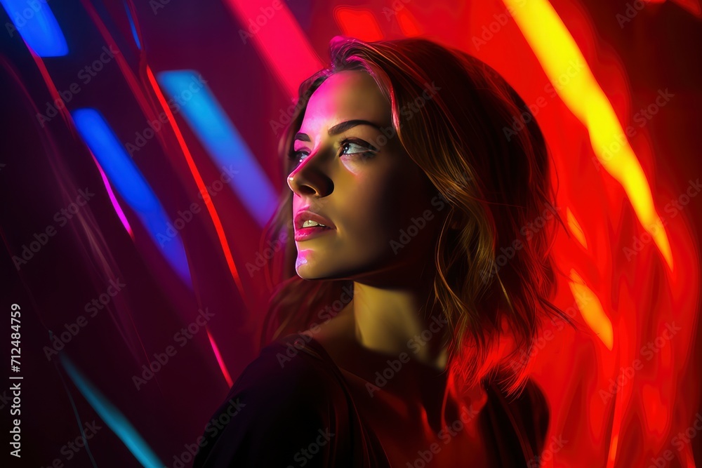 Woman With Long Hair in Black Shirt – Simple and Striking Portrait Photograph Woman With Long Hair in Black Shirt – Simple and Striking Portrait Photograph