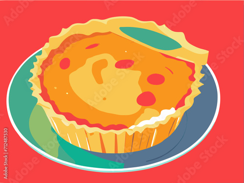 Delicious Portuguese egg tart dessert