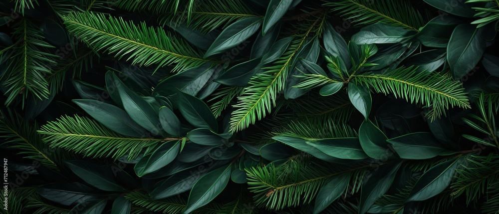 Nature's Embrace: Lush Pine Tree Branches Close-Up Nature's Embrace: Lush Pine Tree Branches Close-Up