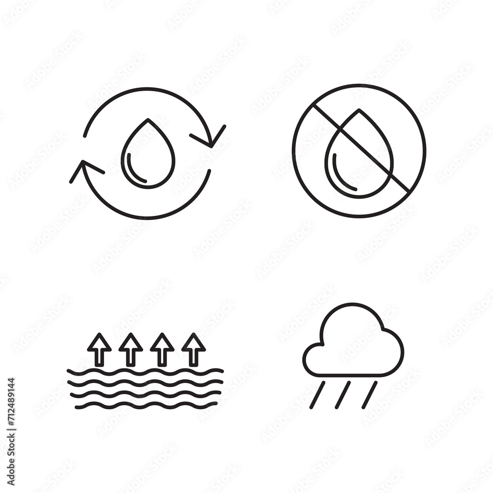 drop water kit icon logo design vector
