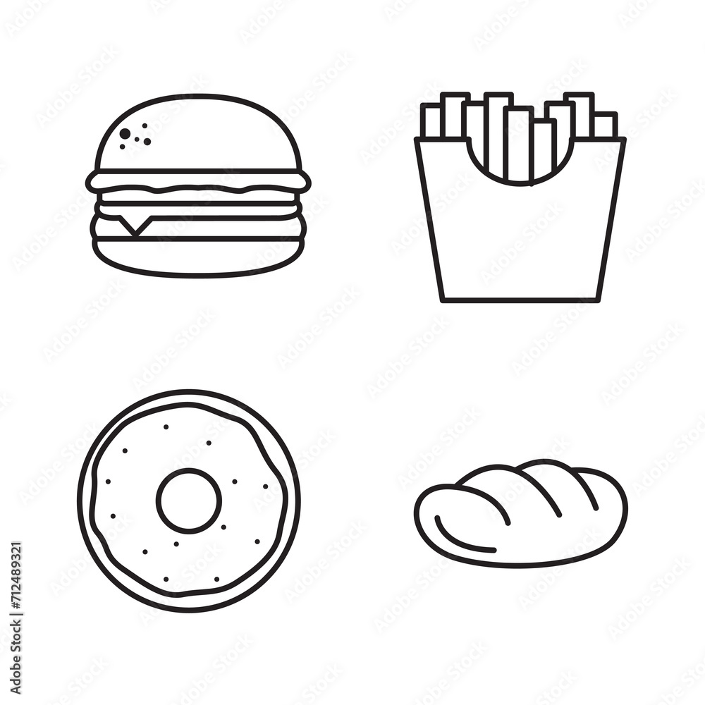 food icon logo design vector