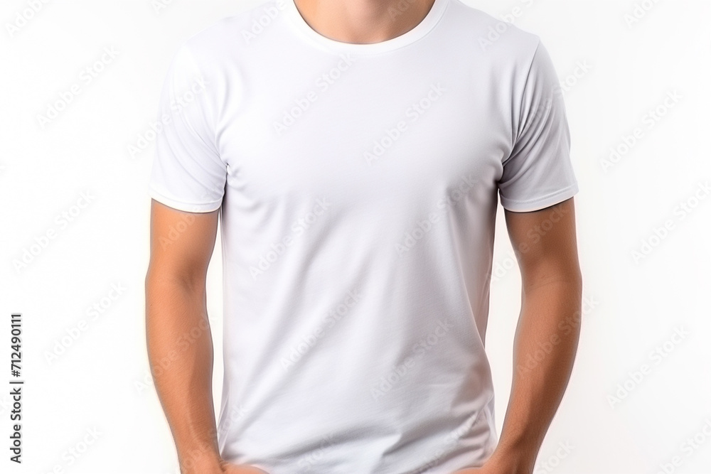 Woman in White Tshirt Mockup created with Generative AI Woman in White Tshirt Mockup created with Generative AI