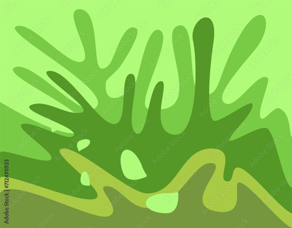 Obraz premium composition of fields and curved lines with shades of green