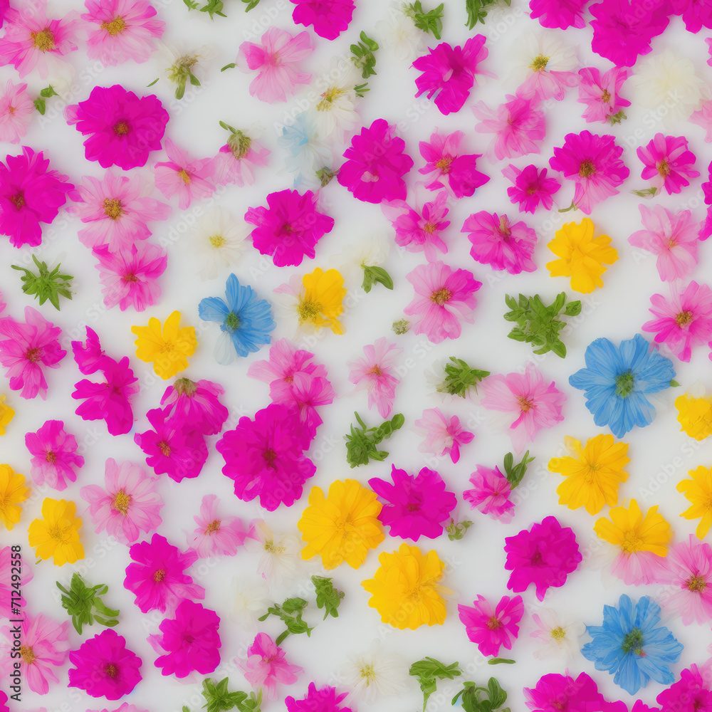 flowers. Abstract seamless pattern. AI generated. flowers. Abstract seamless pattern. AI generated.