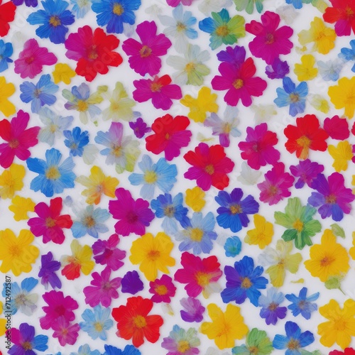 flowers. Abstract seamless pattern. AI generated.