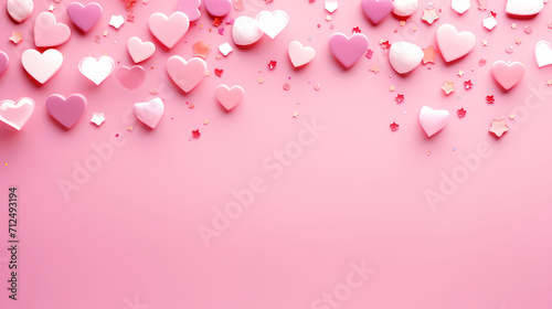 Vibrant Valentine's Day background, hearts background