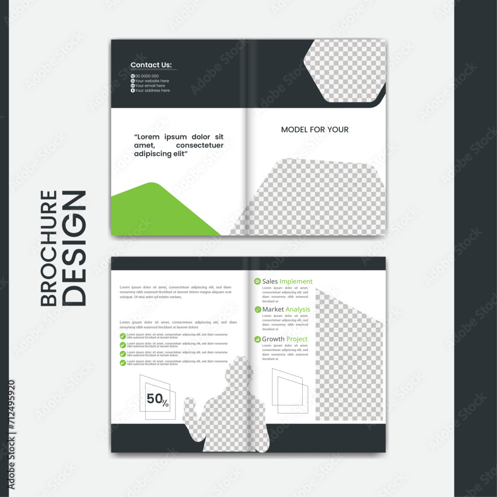 vector Bifold Brochure template Design