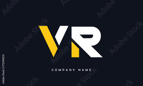 VR, RV, V, R Abstract Letters Logo Monogram