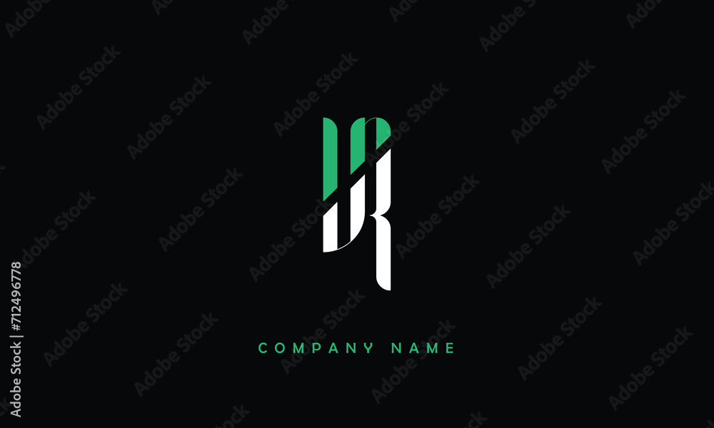 VR, RV, V, R Abstract Letters Logo Monogram VR, RV, V, R Abstract Letters Logo Monogram
