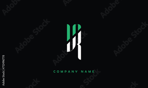 VR, RV, V, R Abstract Letters Logo Monogram