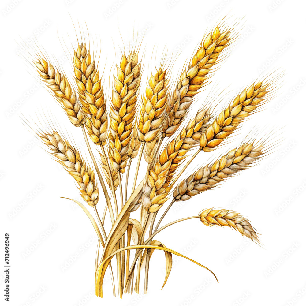 Malt and wheat for beer process Malt and wheat for beer process