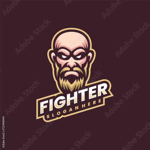 Fighter mascot e sport logo  photo