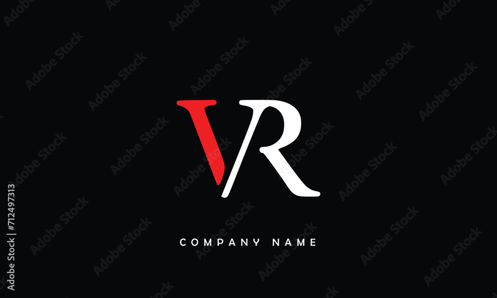 VR, RV, V, R Abstract Letters Logo Monogram VR, RV, V, R Abstract Letters Logo Monogram