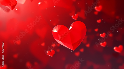 Romantic heart-shaped Valentine's Day background, symbolizing Valentine's Day, wedding, love