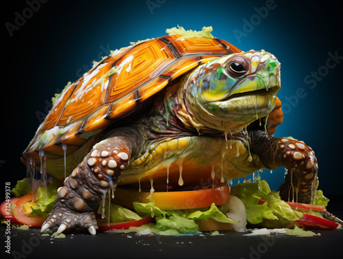 Schildkrötensandwich, Eine Schildkröte, die wie ein Sandwich ausschaut © GreenOptix