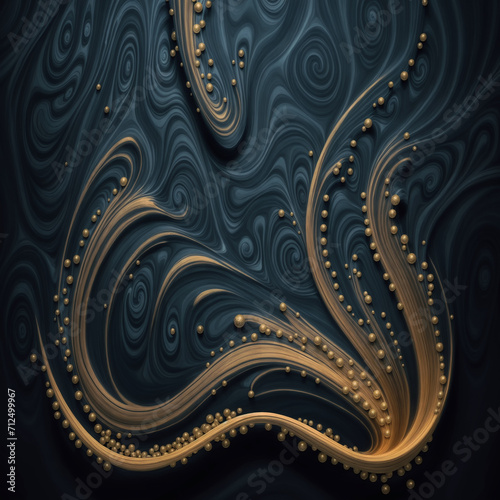 Abrstract gold and dark luxury background - generated by ai photo