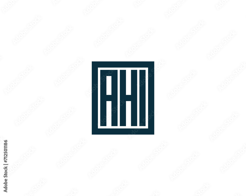 AHI logo design vector template