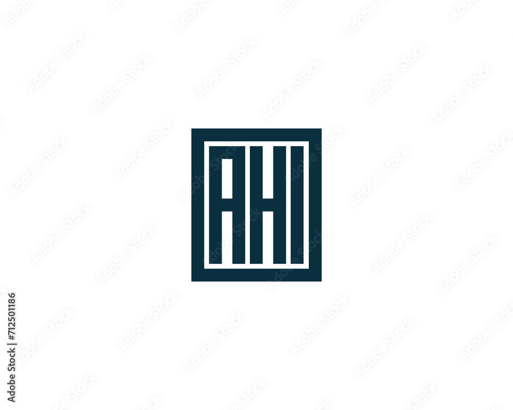 AHI logo design vector template AHI logo design vector template
