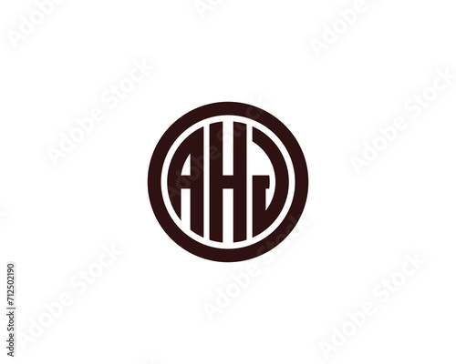 AHJ logo design vector template