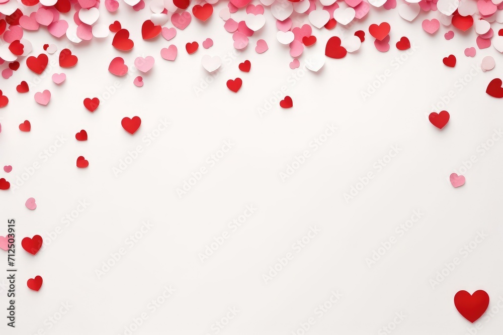 Red and pink heart shape isolated in white background. Background concept for romantic and happy valentine days Red and pink heart shape isolated in white background. Background concept for romantic and happy valentine days