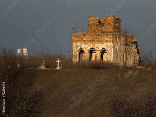 Ruins orthodox church architecture falling to pieces
