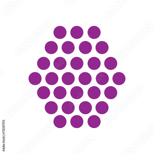 geometric grape icon logo vector