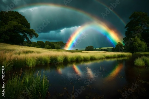rainbow over the river
