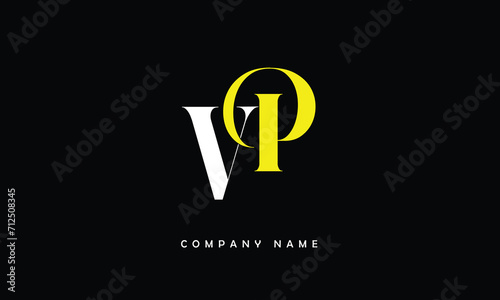 VP, PV, V, P Abstract Letters Logo Monogram