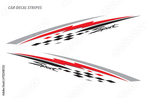 Wrap Design For Car vectors. Sports stripes, car stickers black color. Racing decals for tuning3