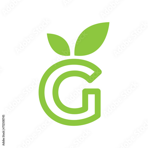 letter g guava icon logo vector