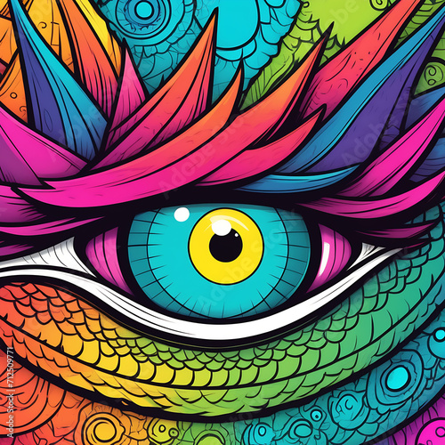 Eyes. Bright  color illustration.