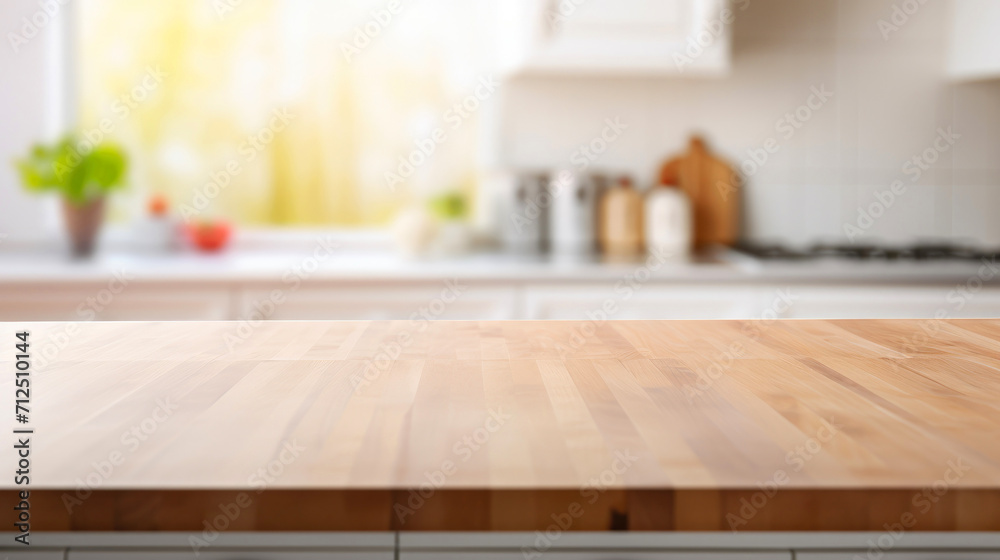 Mockup for product display on a wooden countertop