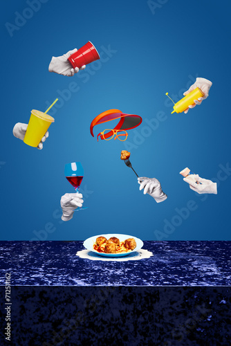 Obraz na plátně Surreal fine dining