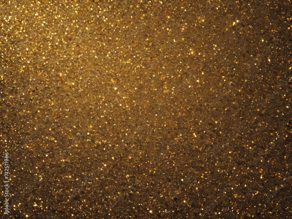 Golden glittering dark background - generated by ai