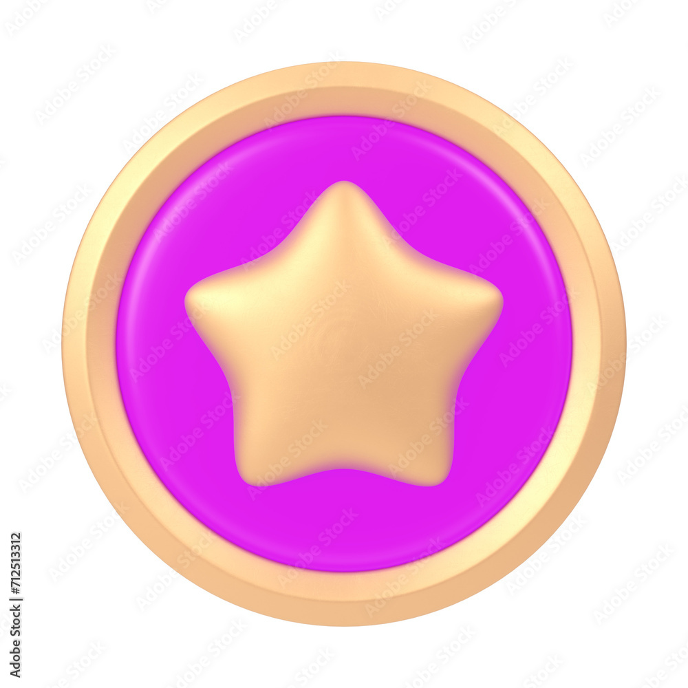 3D Game Badges buttons in hexagon icon illustration 3D Game Badges buttons in hexagon icon illustration