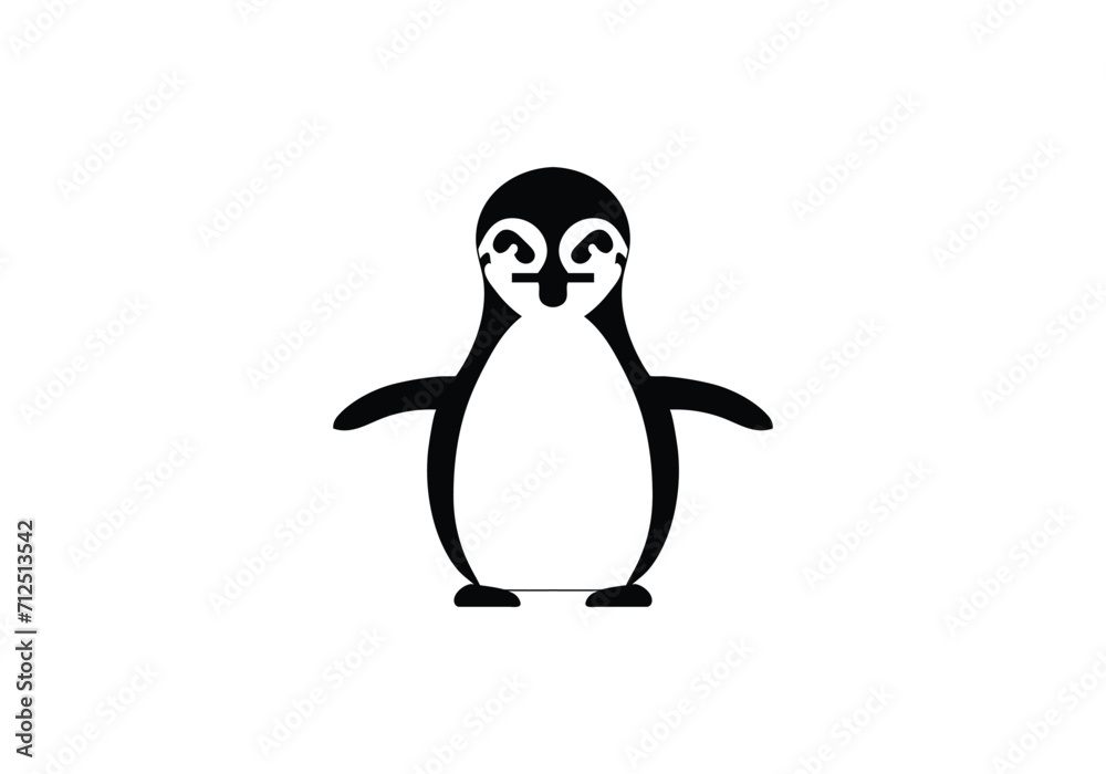 minimal style Chinstrap Penguin icon illustration design minimal style Chinstrap Penguin icon illustration design