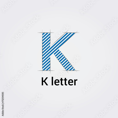 Icone Lettre K pour Design Logos, Symbole, Illustration Pictogramme Monogramme pour Business, Variations Alphabet Isolé Silhouette