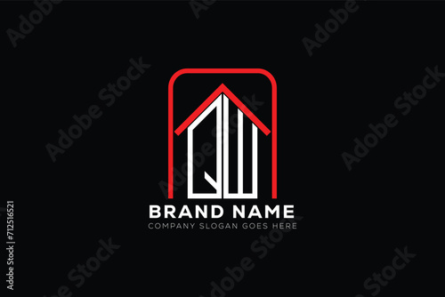 QW letter creative real estate vector logo design . QW creative initials letter logo concept. QW house sheap logo 