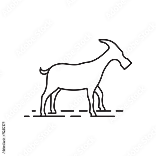 hammer goat icon logo vector