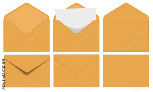 Yelow envelopes cards mail letter manila 