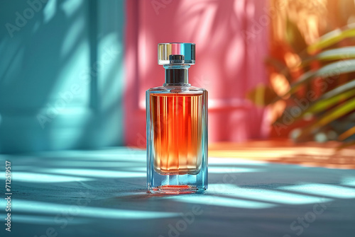 Empty luxury perfume bottle mockups image HD quality, AI-generated concept photo