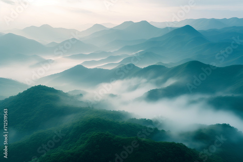 mountains in the fog © Rade Kolbas