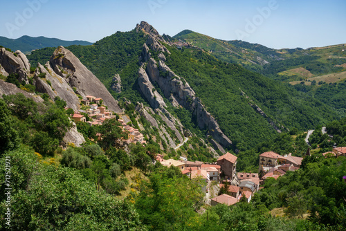Wallpaper Mural View of Castelmezzano, historic town in Basilicata, Italy Torontodigital.ca