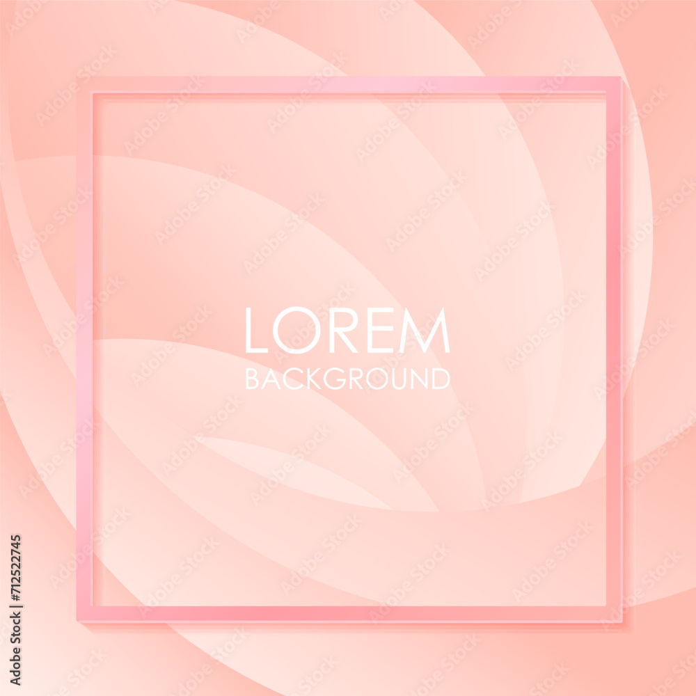 Abstract background with pink gradient and frame. Vector illustration for your design